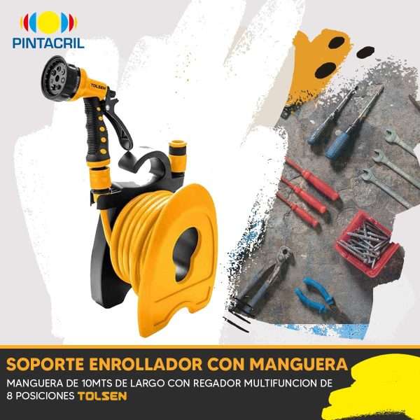 SOPORTE ENROLLADOR CON MANGUERA